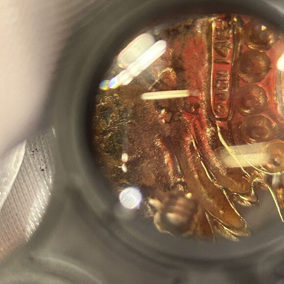 Vintage 14K Gold Flamingo Brooch Pendant Diamond Sapphire BIRD Estate Pin 3.33g - Picture 15 of 15